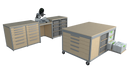 Werkplaatsinrichting set 3 (2850mm) met mobiele werktafel