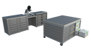 Werkplaatsinrichting set 3 (2850mm) met mobiele werktafel