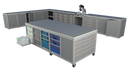 Werkplaatsinrichting set 5 (5890 x 3615mm) met mobiele werktafel
