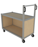 Tafelwagen op maat - gesloten 2 niveau's