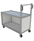 Tafelwagen op maat - gesloten 2 niveau's