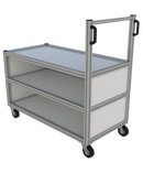 Tafelwagen op maat - gesloten 3 niveau's