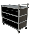 Tafelwagen op maat - gesloten 4 niveau's