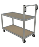 Tafelwagen op maat - open 2 niveau's