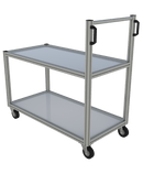 Tafelwagen op maat - open 2 niveau's