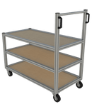 Tafelwagen op maat - open 3 niveau's