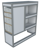 Bedrijfswageninrichting Mercedes Vito | L2 (lang) | Passagierszijde | Type 1