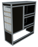Bedrijfswageninrichting Mercedes Vito | L2 (lang) | Passagierszijde | Type 1