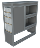 Bedrijfswageninrichting Mercedes Vito | L2 (lang) | Passagierszijde | Type 1