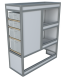 Bedrijfswageninrichting Fiat Scudo | L2 | Passagierszijde | Type 1