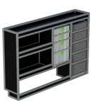 Bedrijfswageninrichting Opel Vivaro | L2 | Bestuurderszijde | Type 1