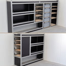 (Combi-deal) bedrijfswageninrichting Transit Custom / Transporter / Trafic L2H1 (donker)