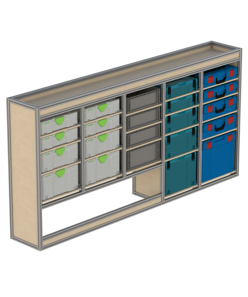 Berken multiplex kast voor bedrijfswageninrichting type 5K3W-B