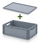 Eurobox 60x40cm met losse oplegdeksel