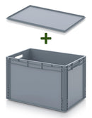 Eurobox 60x40cm met losse oplegdeksel