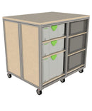 Mobiele werktafel MFT-4K in Berken Multiplex