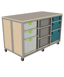 Mobiele werktafel MFT-6K in Berken Multiplex